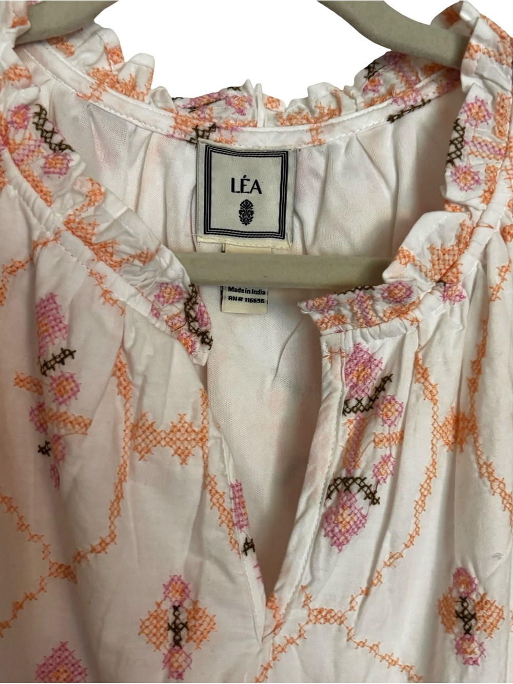 Embroidered Summer Cotton Mini Dress Size Medium NWOT - Picture 2 of 15